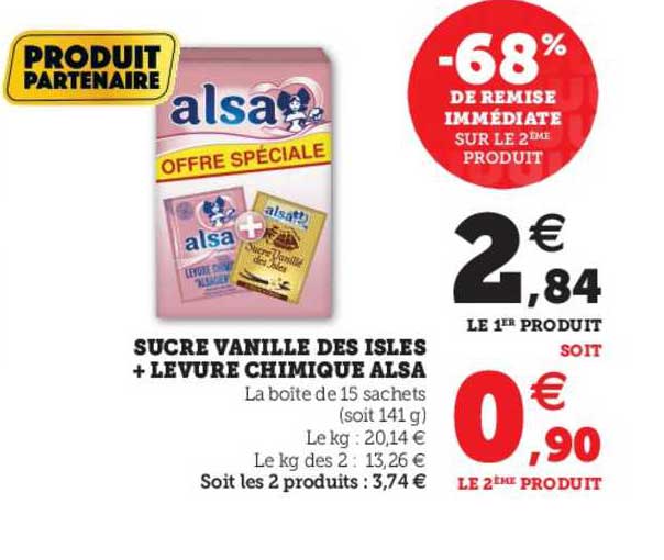 sucre vanille des îsles + levure chimique alsa