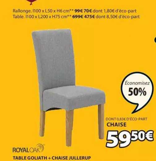 Table Goliath + Chaise Jullerup Royal Oak