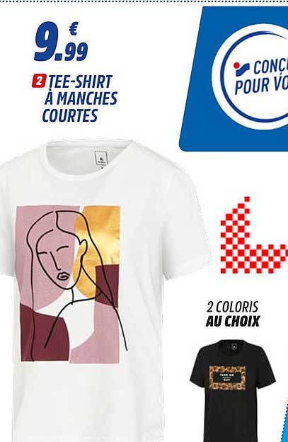 tee-shirt à manches ocurtes