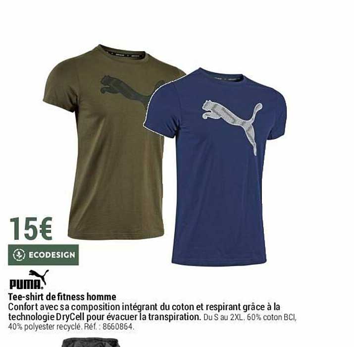tee-shirt de fitness homme puma