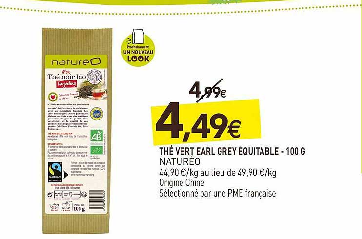 thé vert earl grey équitable - 100 g