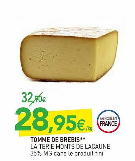 tomme de brebis laiterie monts de lacaune