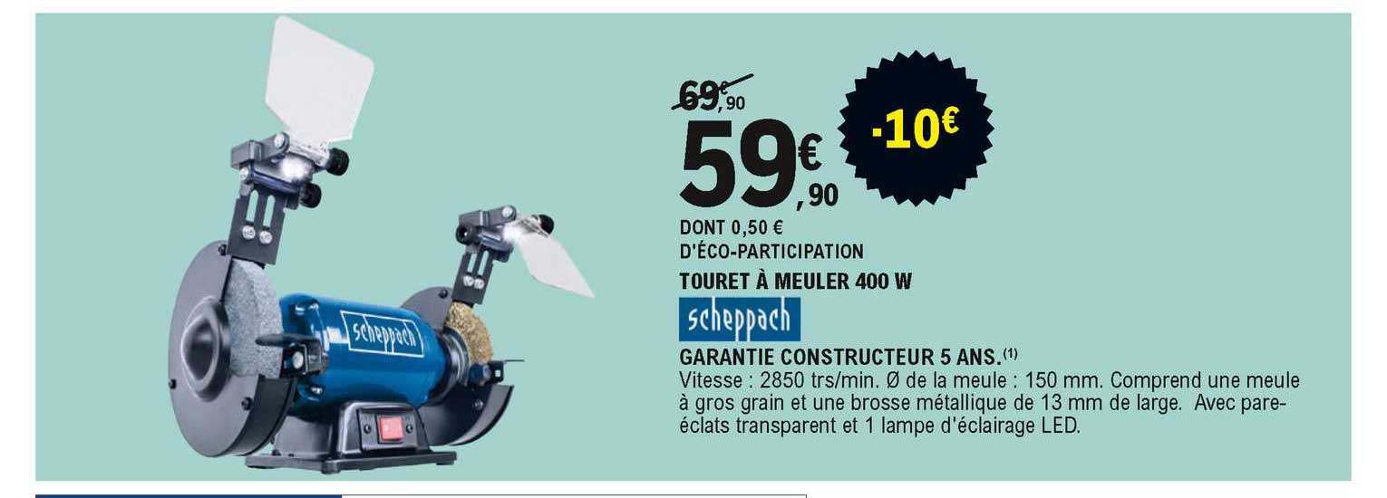 touret constructeur 5 ans scheppach