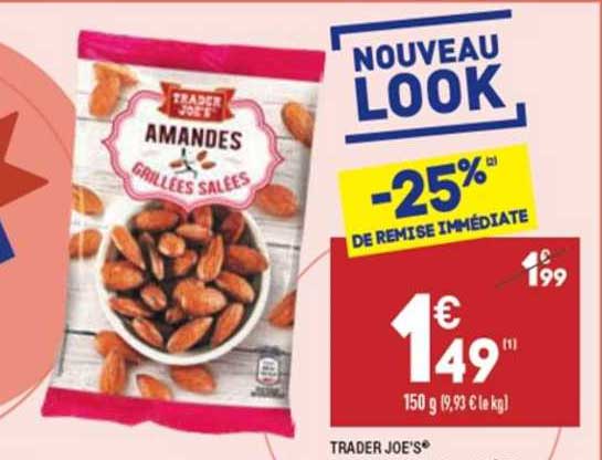 trader joe's -25% de remise immédiate