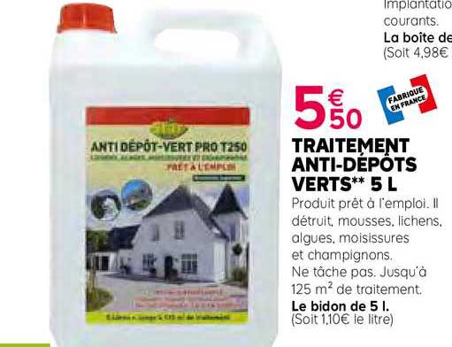 traitement anti-dépôts verts 5 l