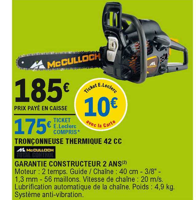 Tronçonneuse Thermique 42 Cc Mcculloch