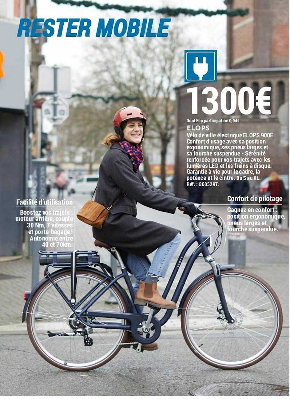 vélo de ville électrique elops 900e