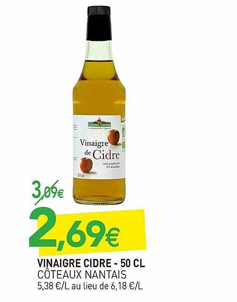 vinaigre cidre - 50 cl côteaux nantais