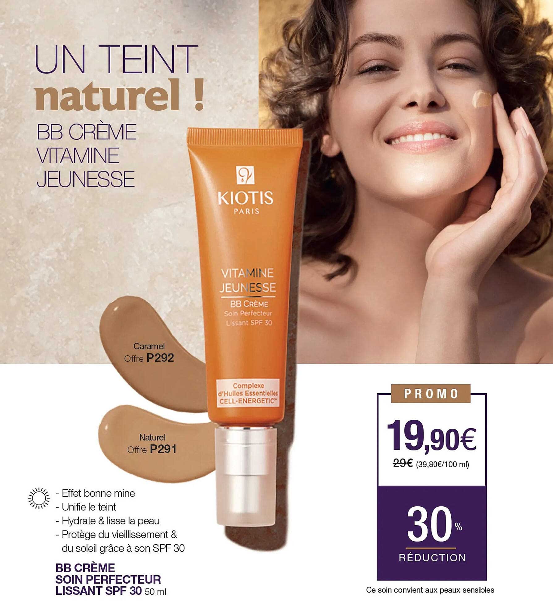 bb crème soin perfecteur lissant spf 30 kiotis