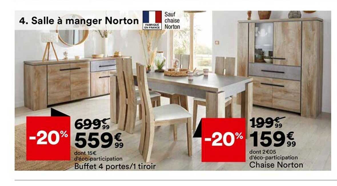 buffet 4 portes-1 tiroir, chaise norton