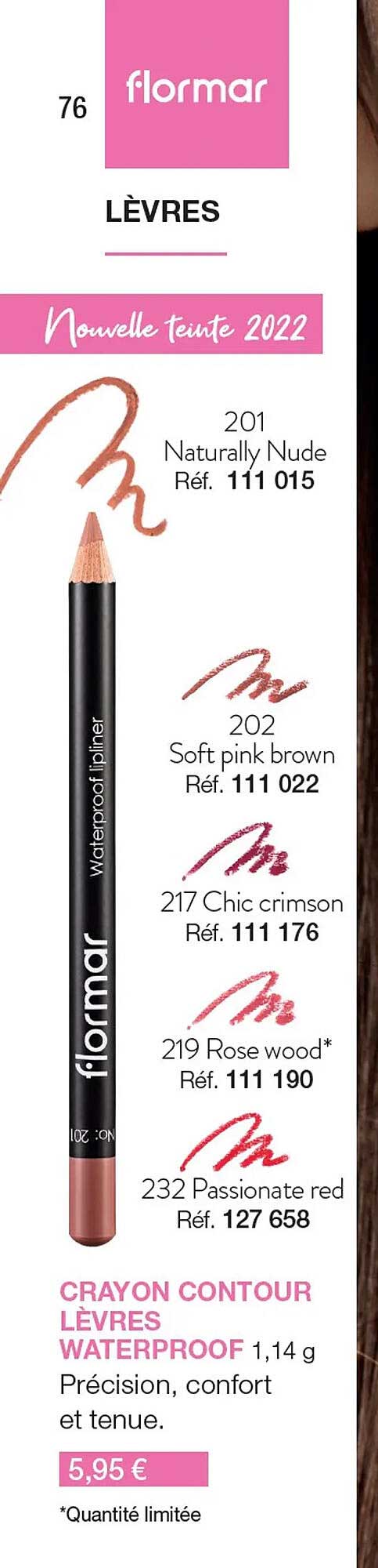 Crayon Contour Lèvres Waterproof Flormar