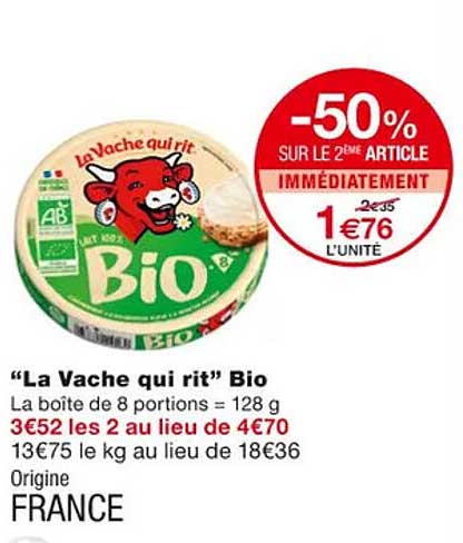 "la vache qui rit" bio