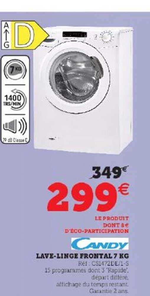 lave-linge frontal 7 kg candy