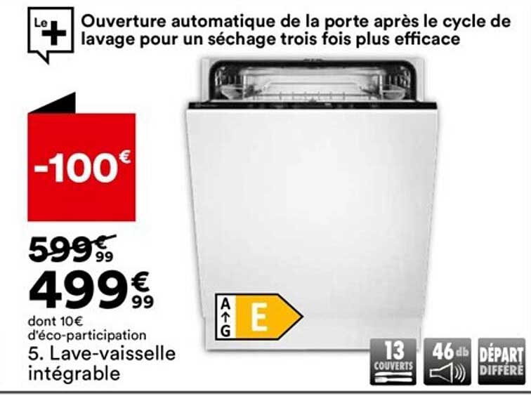 Lave-vaisselle Intégrable