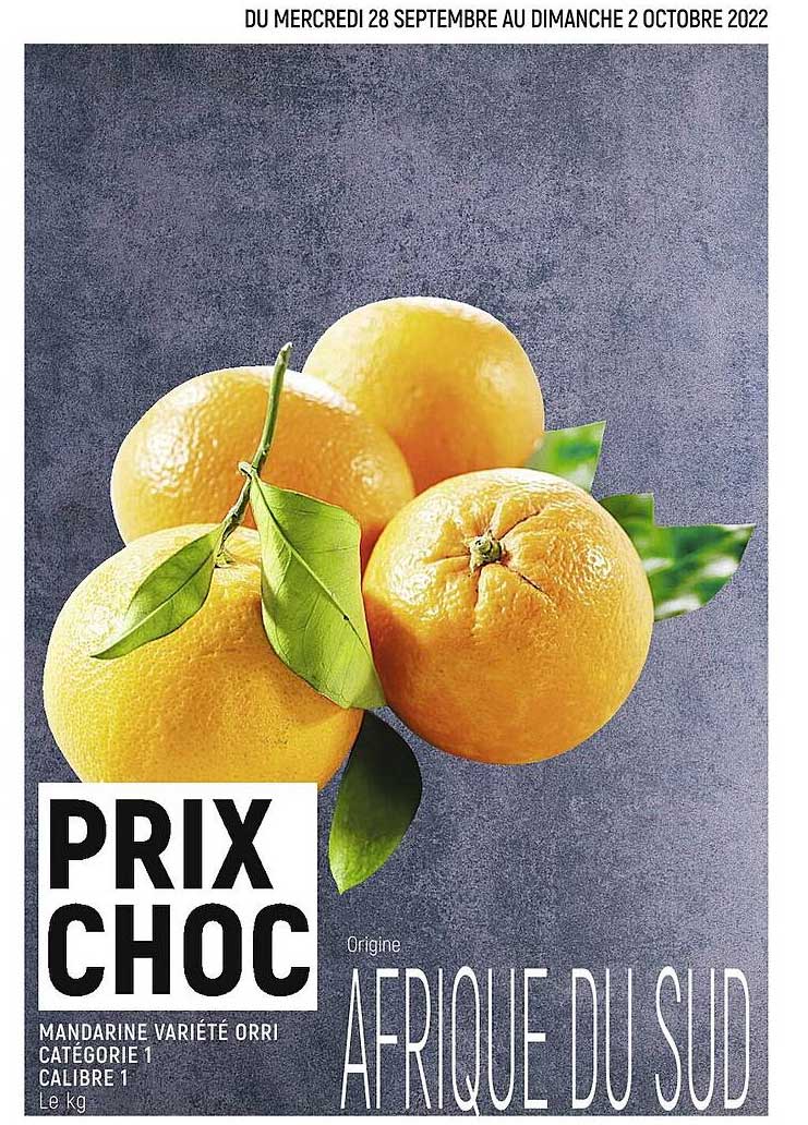 mandarine variété orri catégorie 1 calibre 1