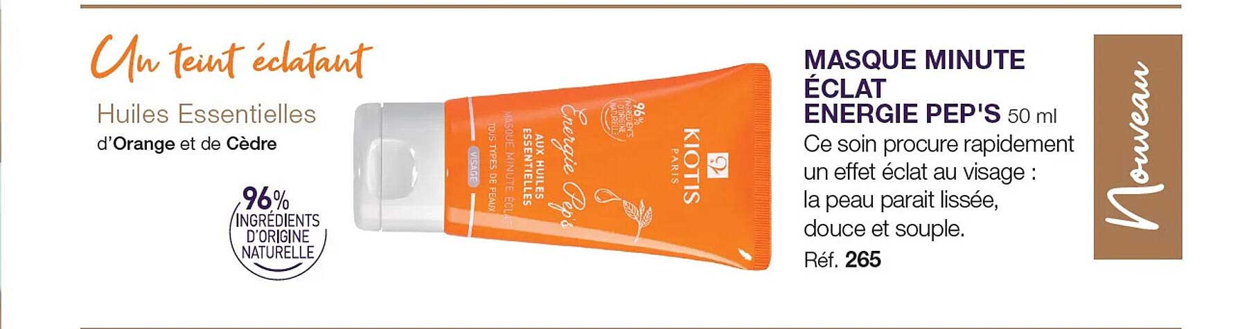 masque minute éclat energie pep's kiotis