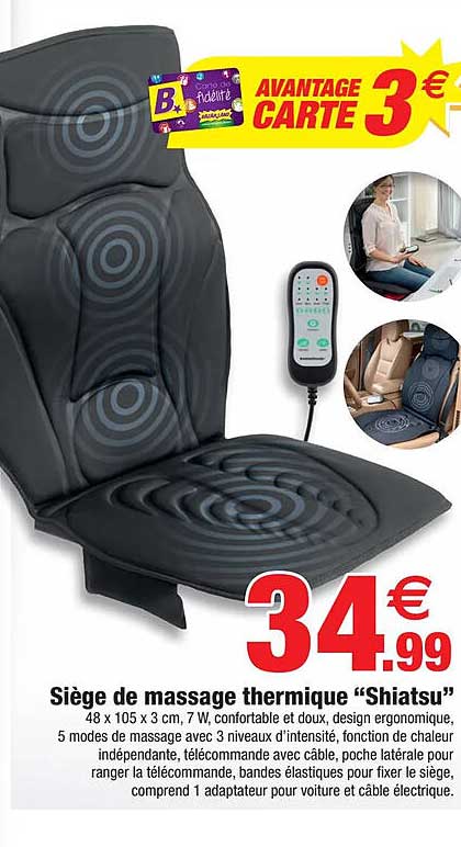 siège de massage thermique "shiatsu"