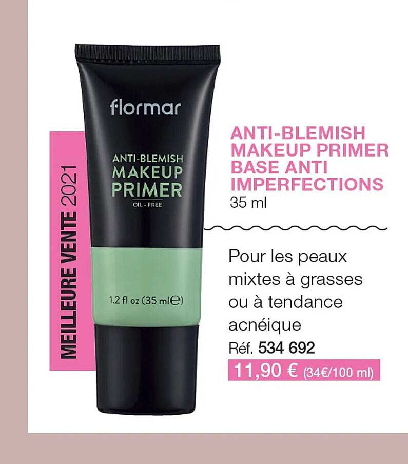 anti-blemish makeup primer base anti imperfections flormar