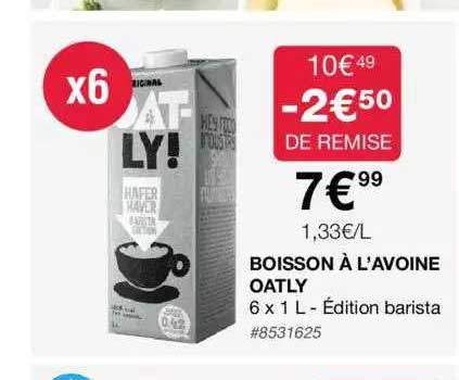 boisson à l'avoine oatly