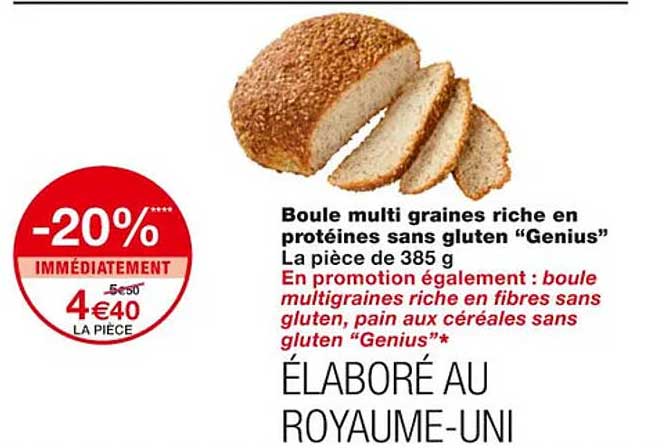 boule multi graines riche en protéines sans gluten "genius"
