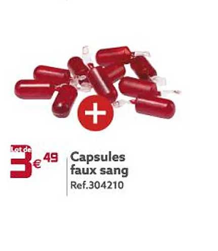 capsules faux sang