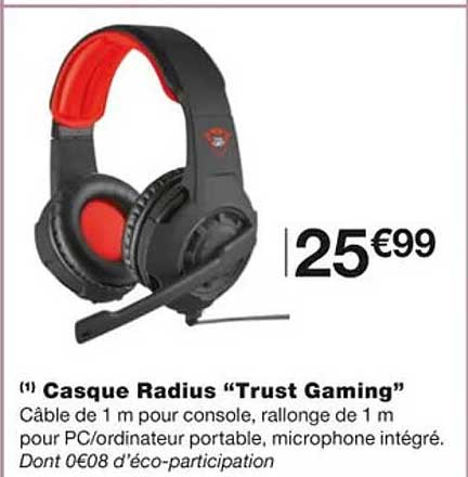casque radius "trust gaming"