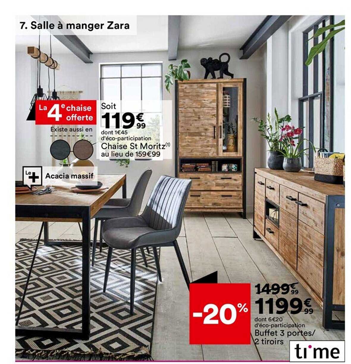 chaise st moritz, buffet 3 portes-2 tiroirs ti'me