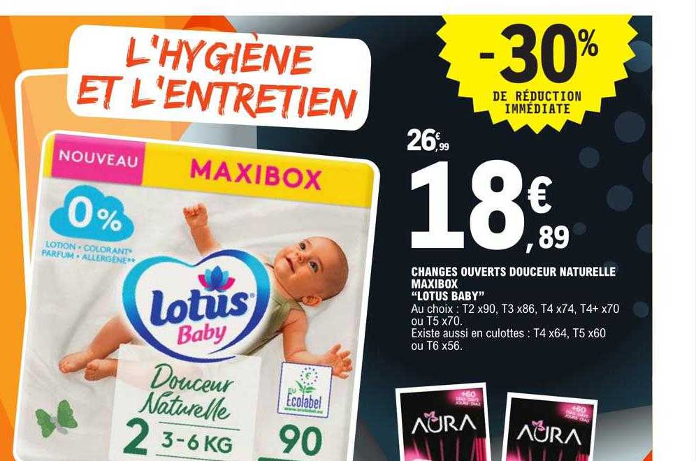 changes ouverts douceur natutelle maxibox "lotus baby"
