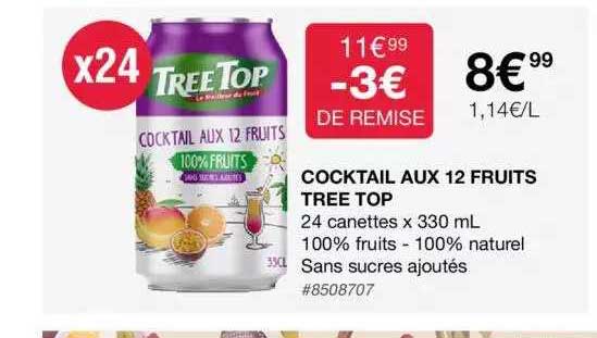 cocktail aux 12 fruits tree top