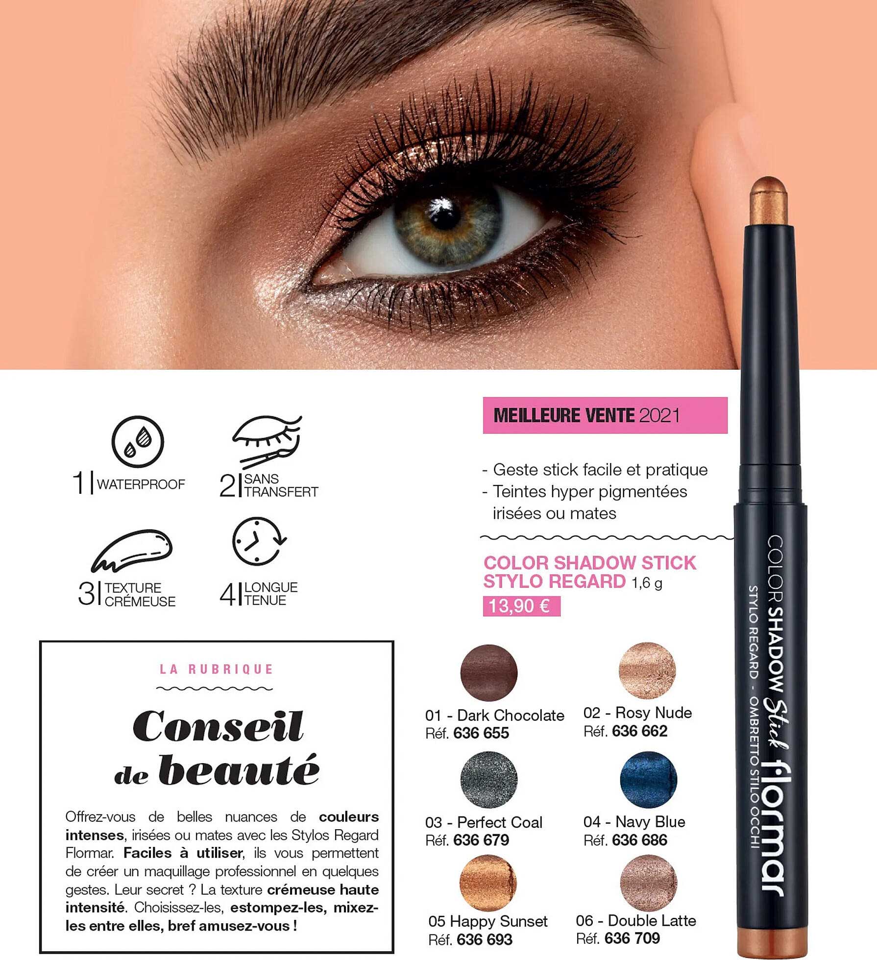 color shadow stick stylo regard flormar