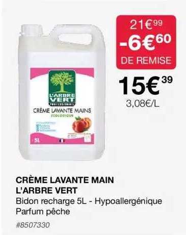 crème lavante main l'arbre vert