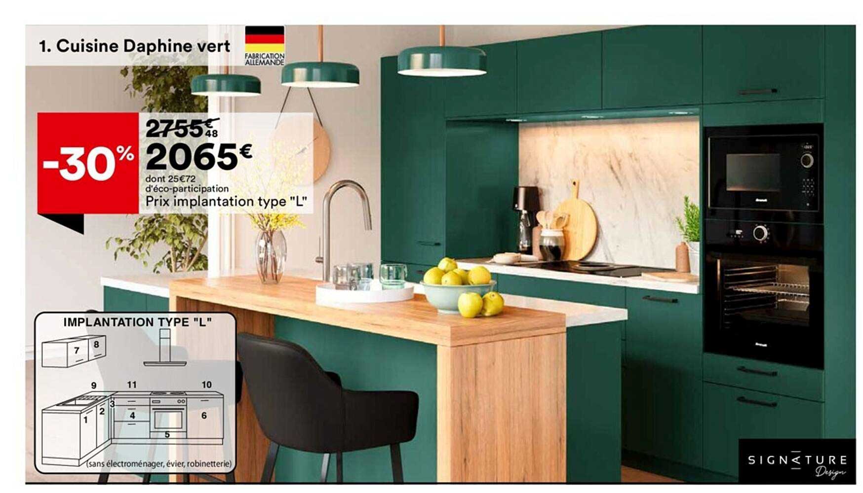 cuisine daphine vert signature