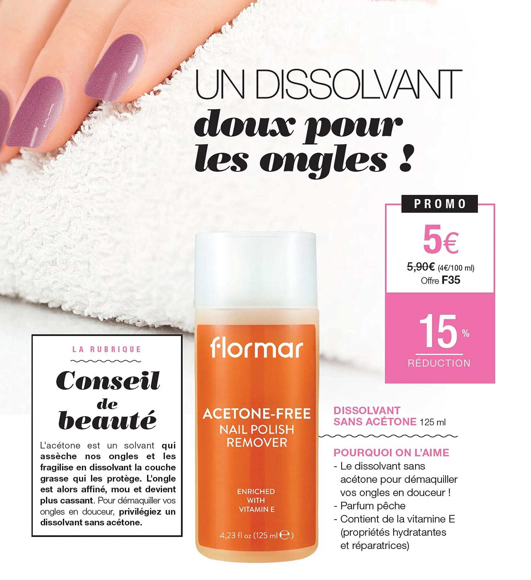 Dissolvant Sans Acétone Flormar