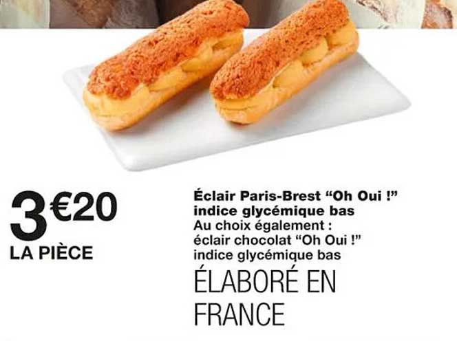 éclair paris-brest "oh oui!" indice glycémique bas