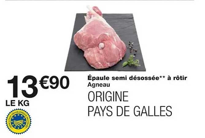 épaule semi désossée**à rôtir