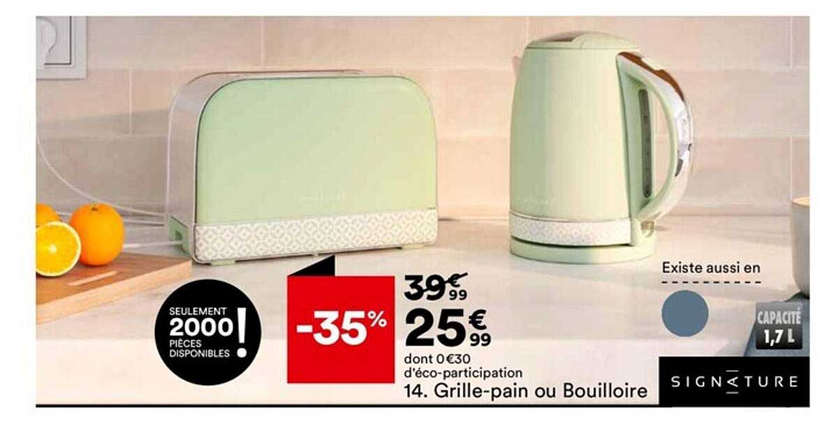 grille-pain ou bouilloire signature