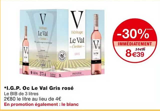 i.g.p. oc le val gris rosé