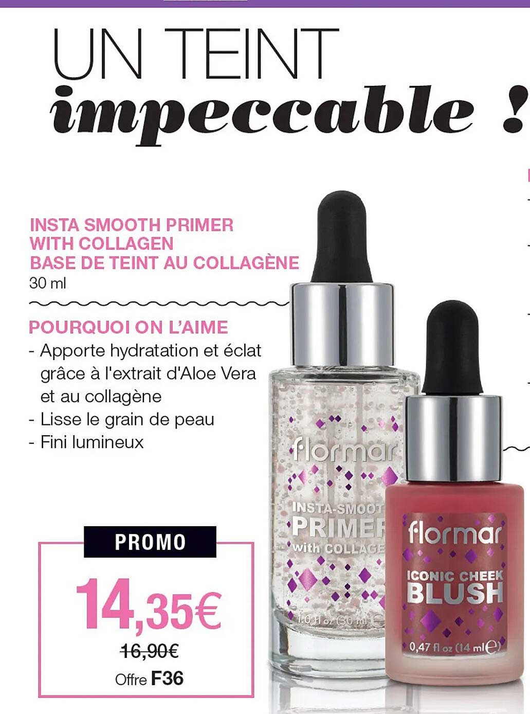 insta smooth primer with collagen base de teint au collagène flormar