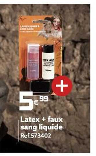 latex + faux sang liquide