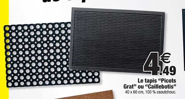 le tapis "picots grat" ou "caillebotis"