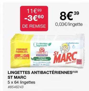 lingettes antibactériennes st marc