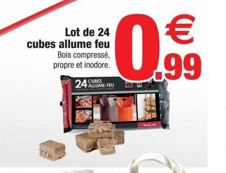 lot de 24 cubes allume feu