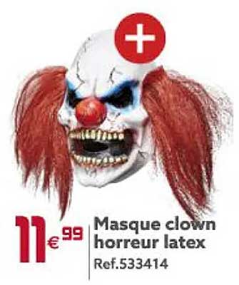 masque clown horreur latex