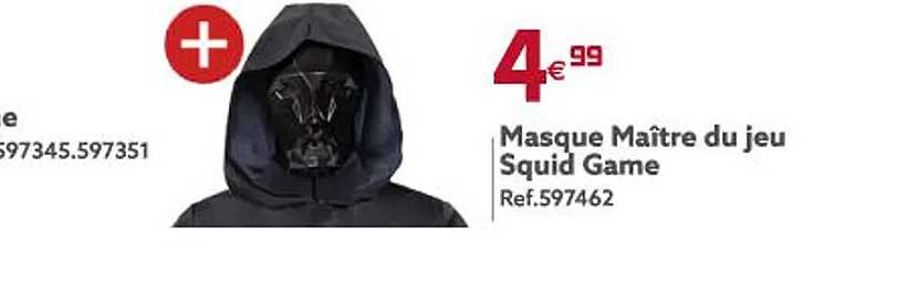 masque maître du jeu squid game