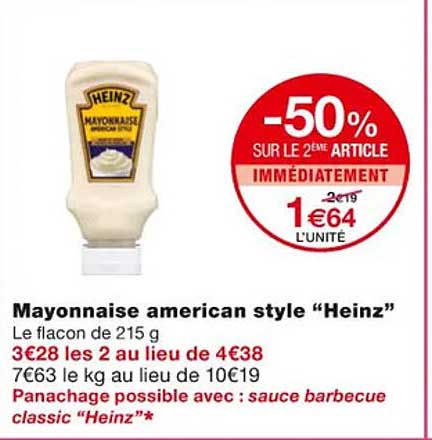 mayonnaise american style "heinz"