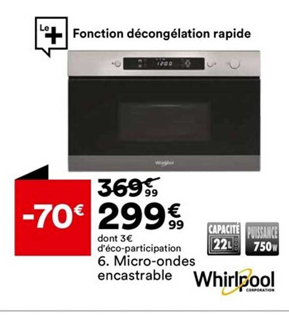 micro-ondes encastrable whirlpool