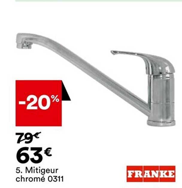 mitigeur chromé 0311 franke