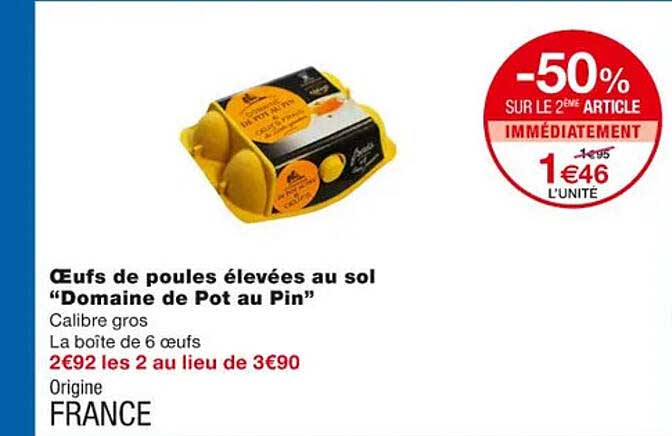 Oeufs De Poules élevées Au Sol "domaine De Pot Au Pin"