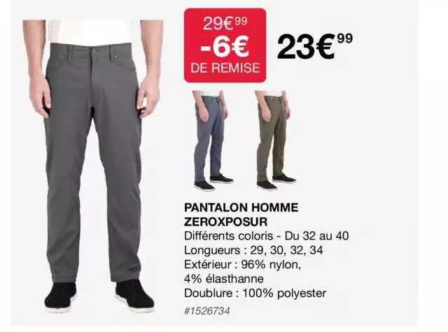 Pantalon Homme Zeroxposur