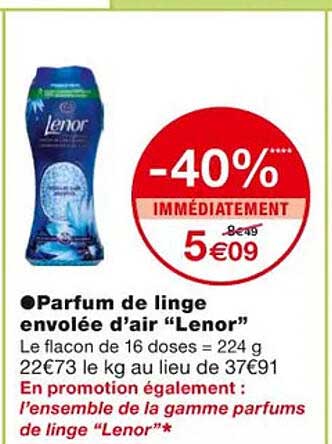 parfum de linge envolée d'air "lenor"
